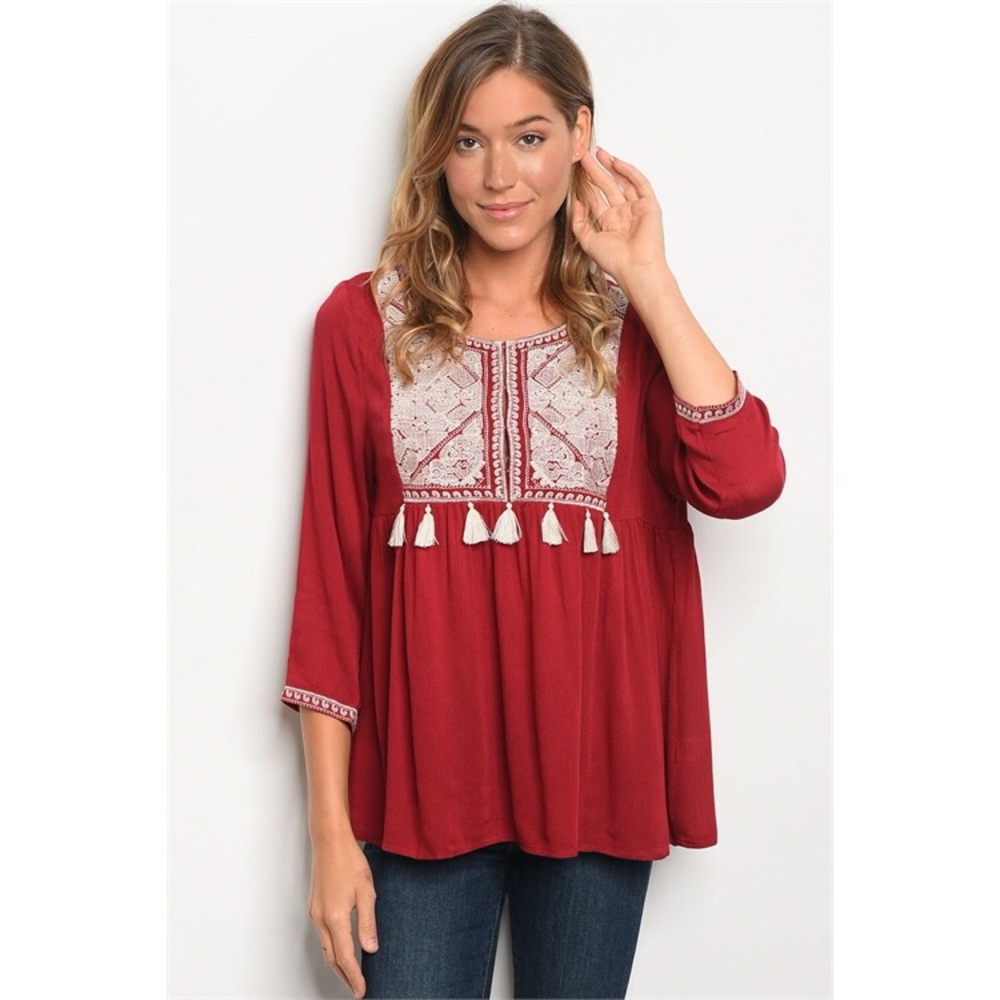 Burgundy Blouse